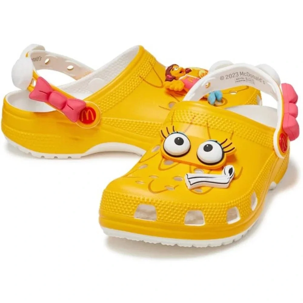 McDonalds Crocs Birdie Yellow Character Jibbitz Slides Sandals Mens 10‎ Women 12